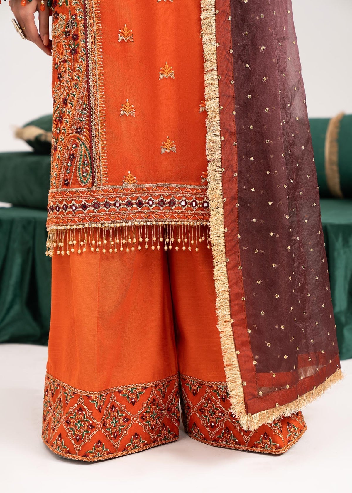 Dastoor | Sajni Luxury Eid Collection 24 | Ruby - Official Dastoor stockist in UK - Sakeena London