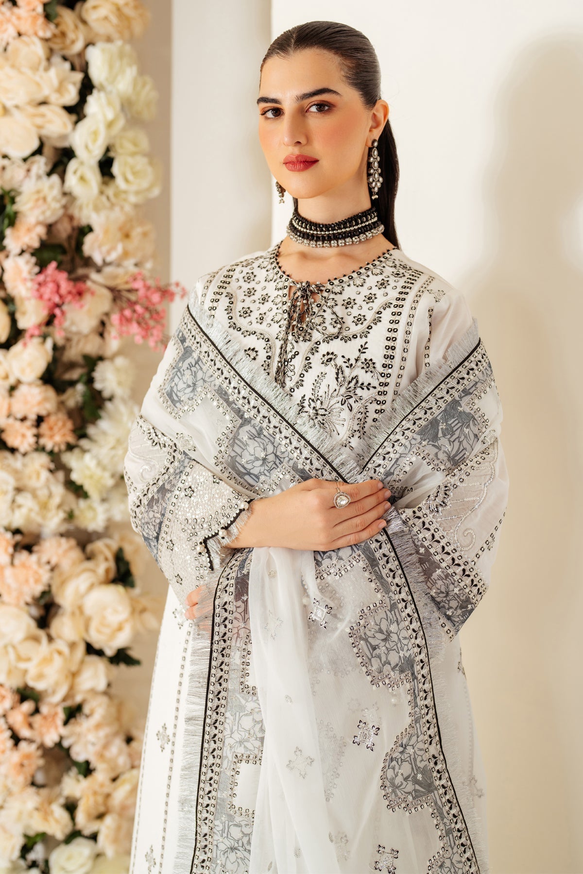 Alizeh | Luxury Raw Silk | AF-RS-04-DOVE - Official Alizeh stockist in UK - Sakeena London