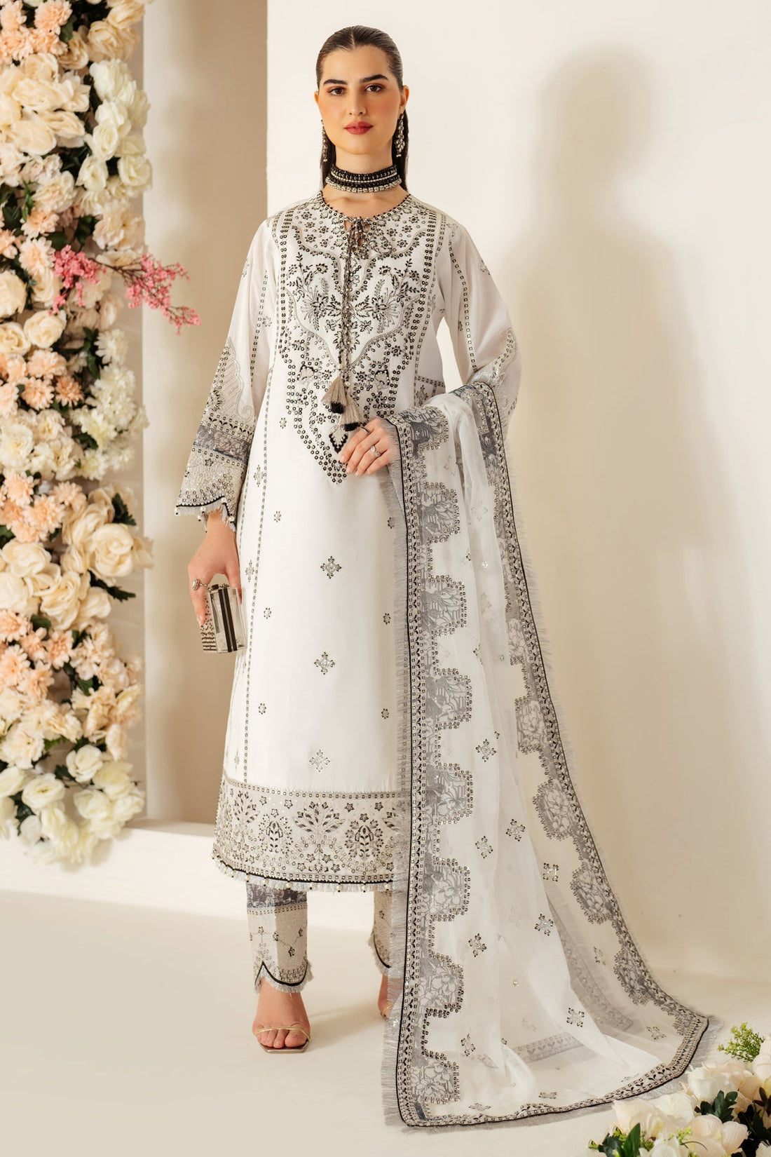 Alizeh | Luxury Raw Silk | AF-RS-04-DOVE - Official Alizeh stockist in UK - Sakeena London