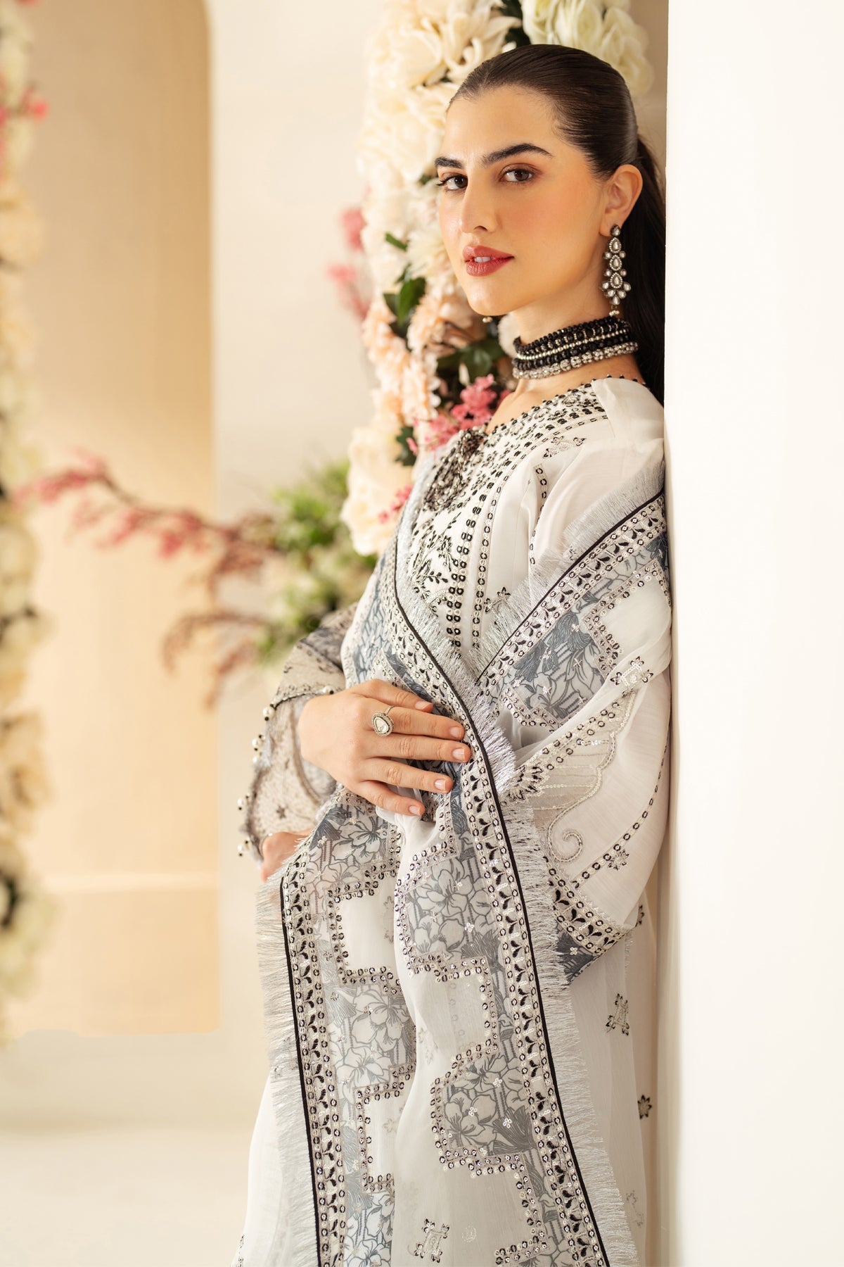 Alizeh | Luxury Raw Silk | AF-RS-04-DOVE - Official Alizeh stockist in UK - Sakeena London