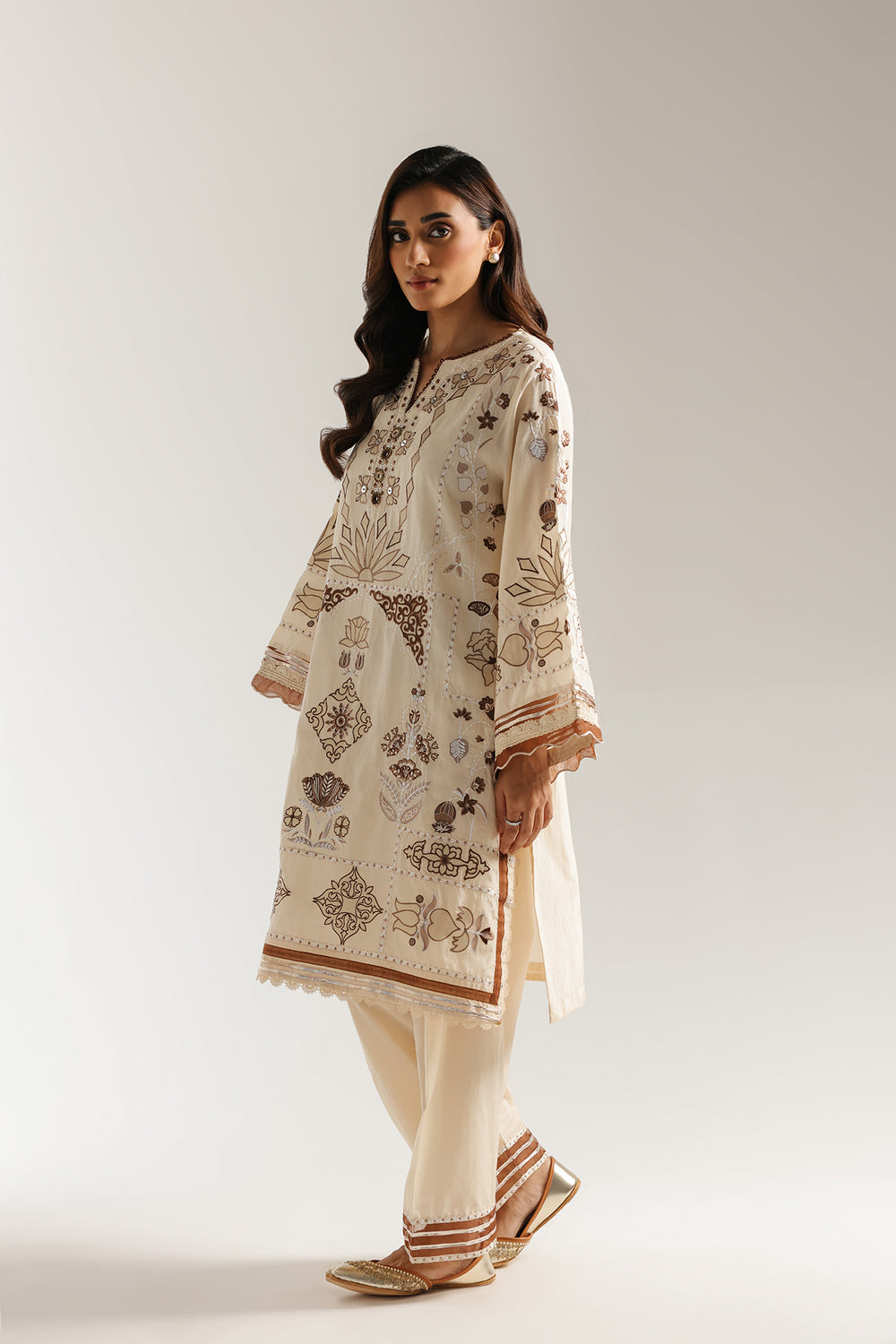 Ethnic | Rozana Collection 25 | Embroidered Dress 22A - Official Ethnic stockist in UK - Sakeena London