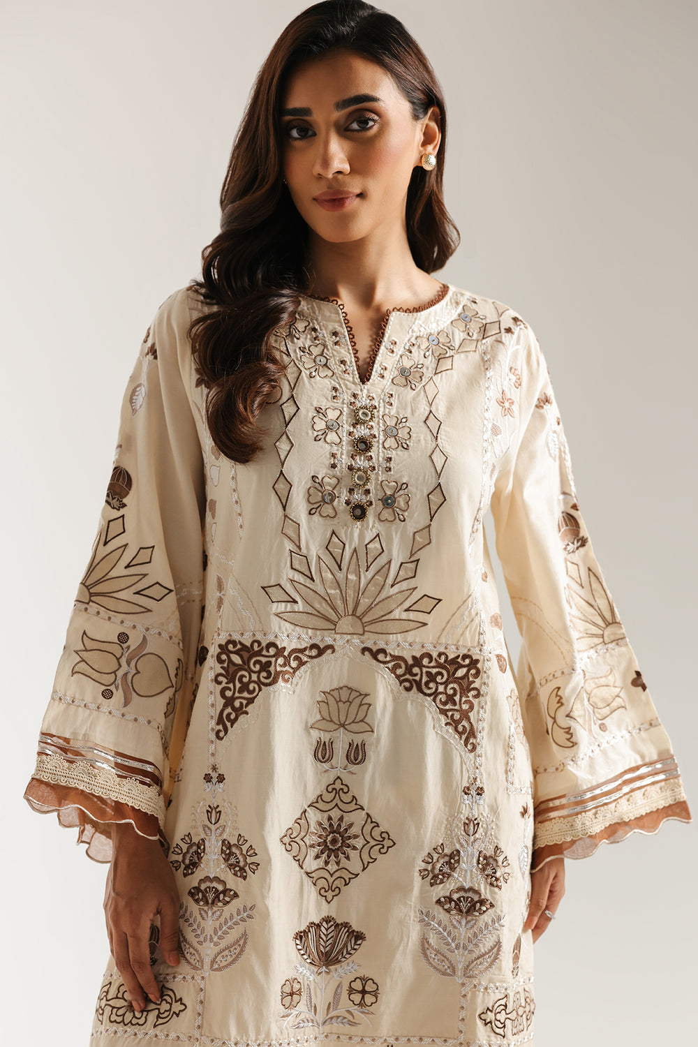Ethnic | Rozana Collection 25 | Embroidered Dress 22A - Official Ethnic stockist in UK - Sakeena London
