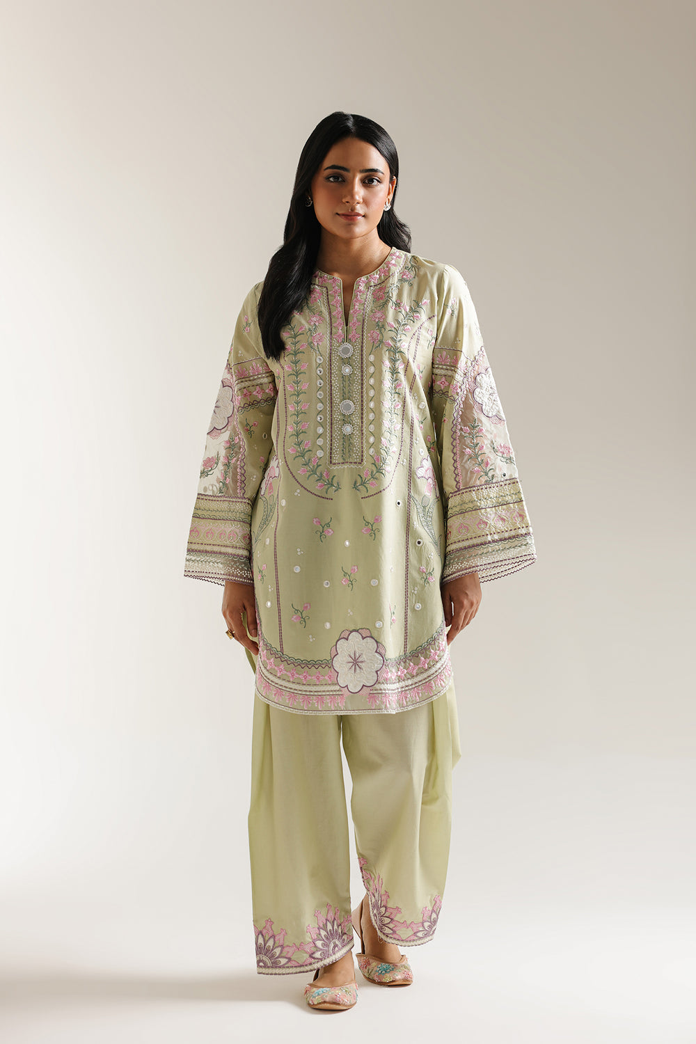 Ethnic | Rozana Collection 25 | Embroidered Dress 23A - Official Ethnic stockist in UK - Sakeena London