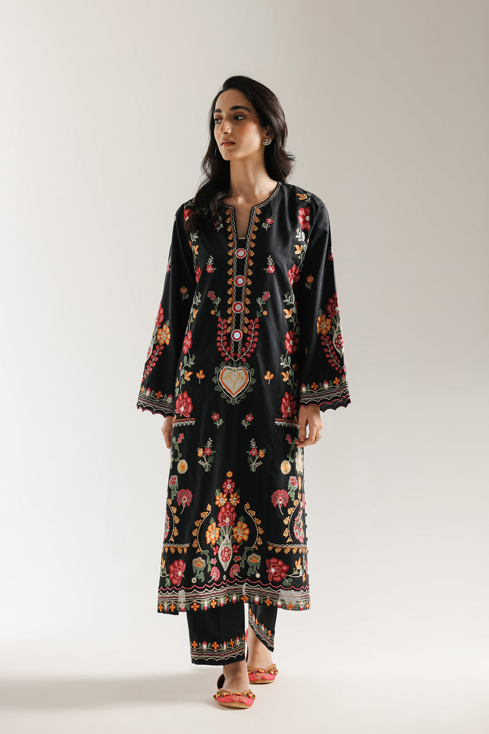 Ethnic | Rozana Collection 25 | Embroidered Dress 16A - Official Ethnic stockist in UK - Sakeena London