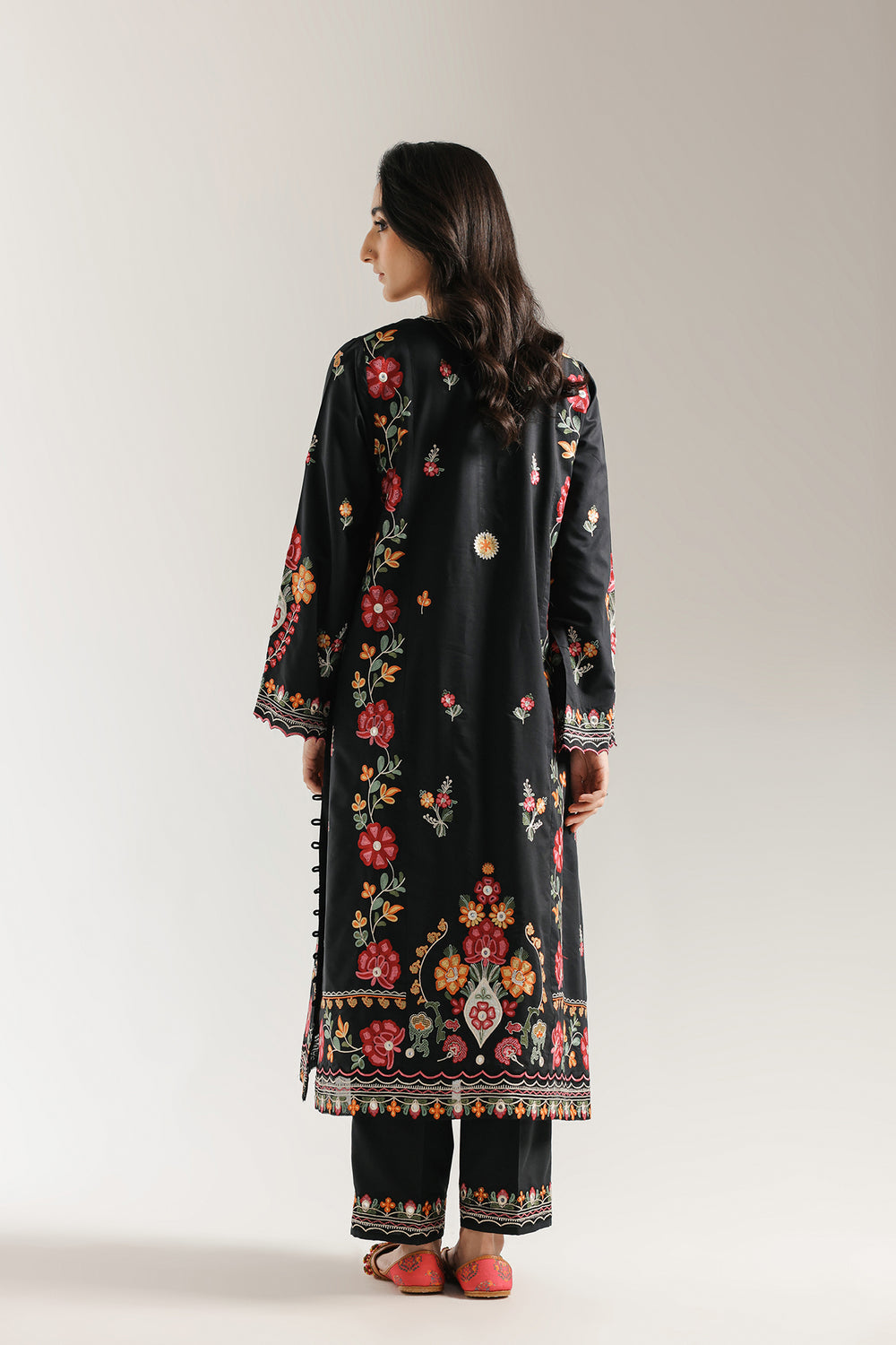Ethnic | Rozana Collection 25 | Embroidered Dress 16A - Official Ethnic stockist in UK - Sakeena London