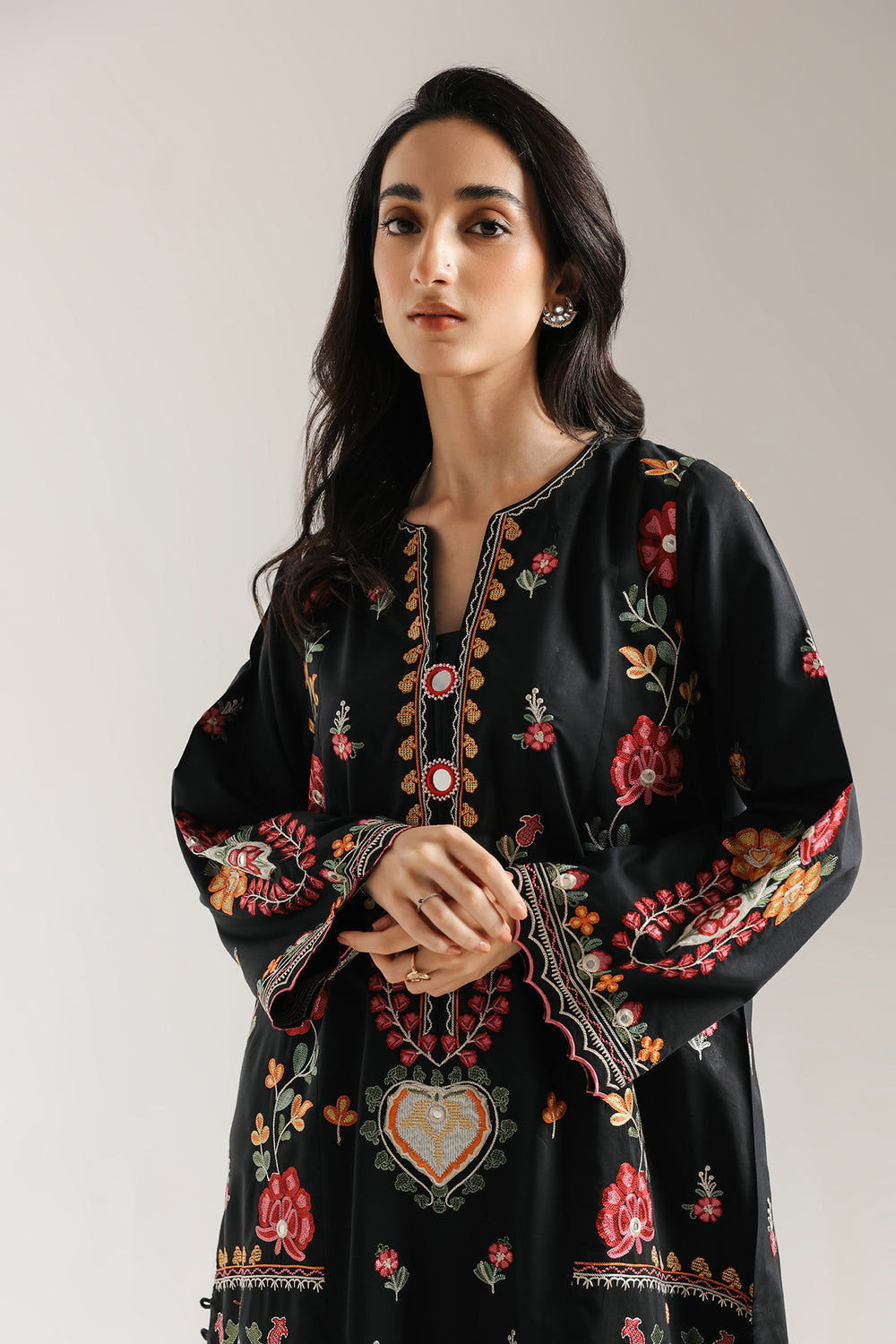 Ethnic | Rozana Collection 25 | Embroidered Dress 16A - Official Ethnic stockist in UK - Sakeena London