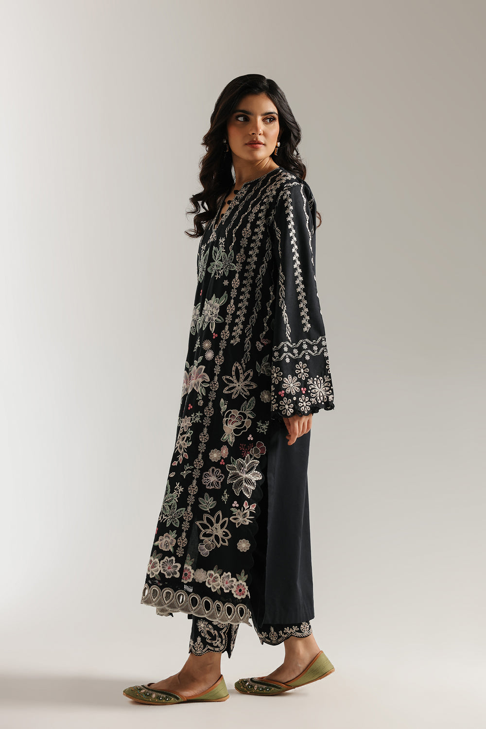 Ethnic | Rozana Collection 25 | Embroidered Dress 20A - Official Ethnic stockist in UK - Sakeena London