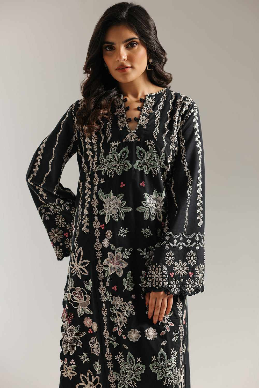 Ethnic | Rozana Collection 25 | Embroidered Dress 20A - Official Ethnic stockist in UK - Sakeena London