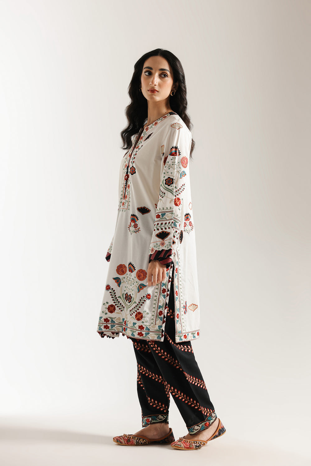 Ethnic | Rozana Collection 25 | Embroidered Dress 19A - Official Ethnic stockist in UK - Sakeena London