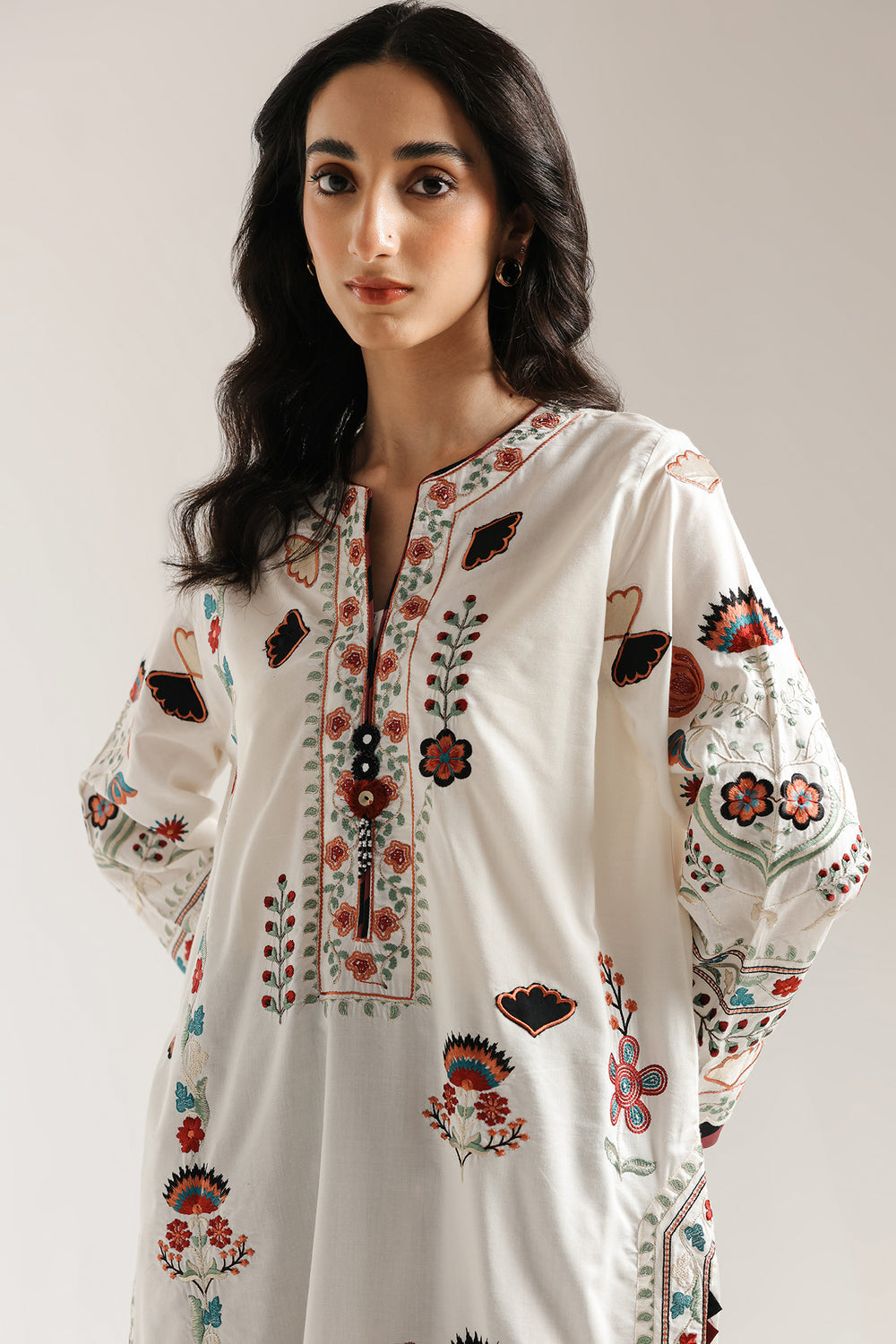 Ethnic | Rozana Collection 25 | Embroidered Dress 19A - Official Ethnic stockist in UK - Sakeena London