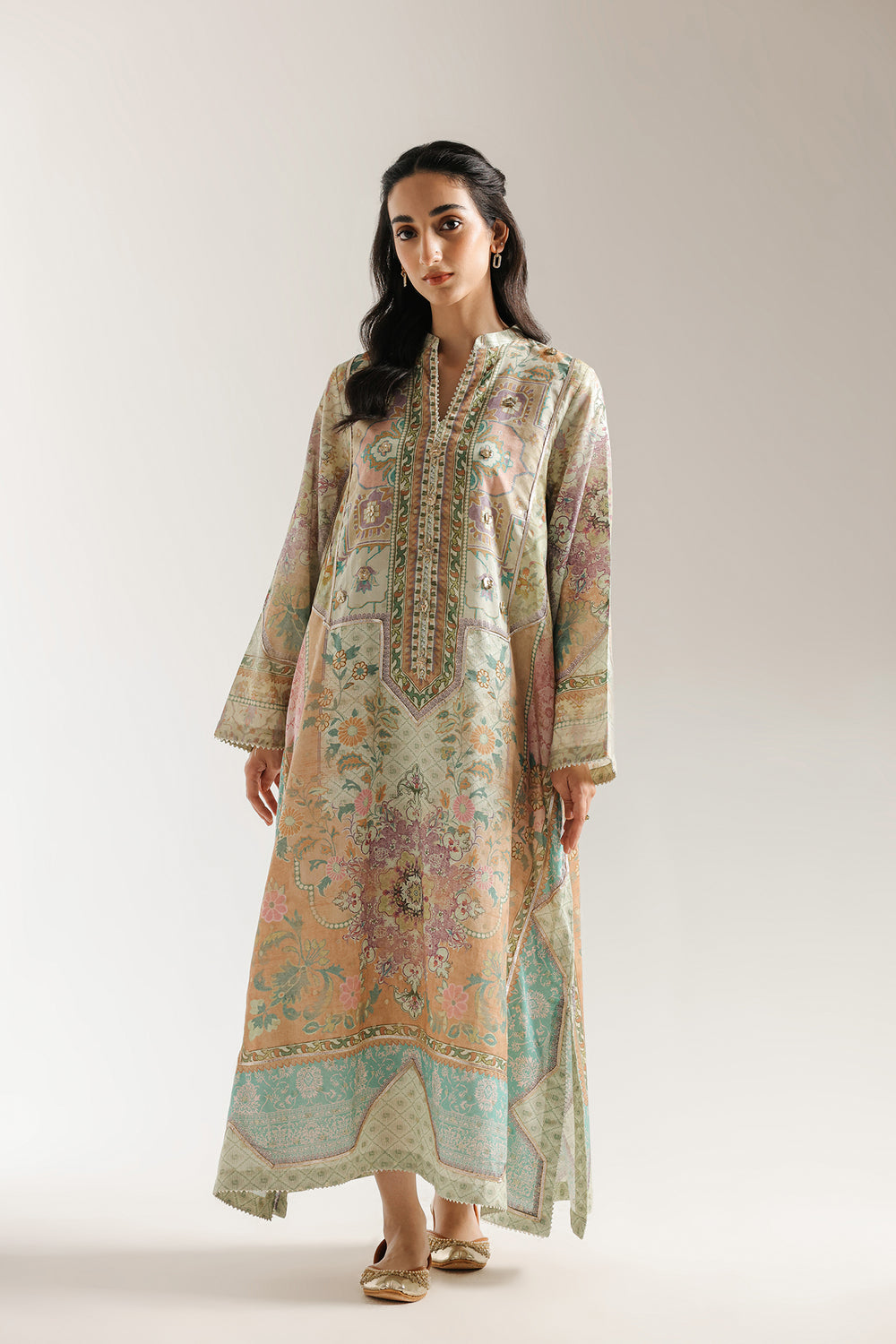 Ethnic | Rozana Collection 25 | Embroidered Dress 14A - Official Ethnic stockist in UK - Sakeena London