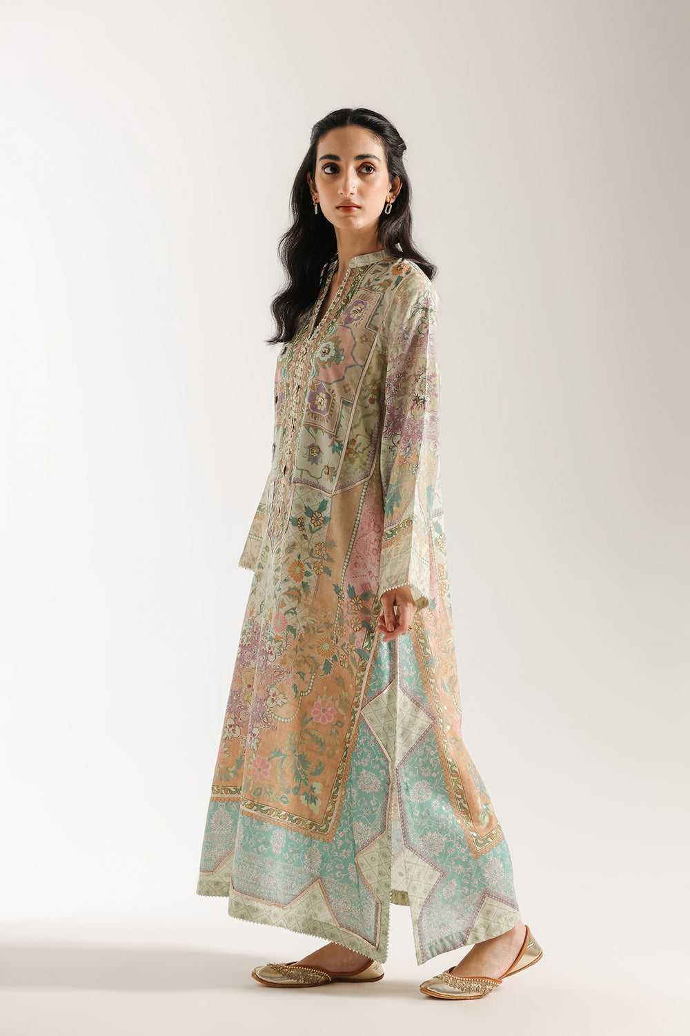 Ethnic | Rozana Collection 25 | Embroidered Dress 14A - Official Ethnic stockist in UK - Sakeena London