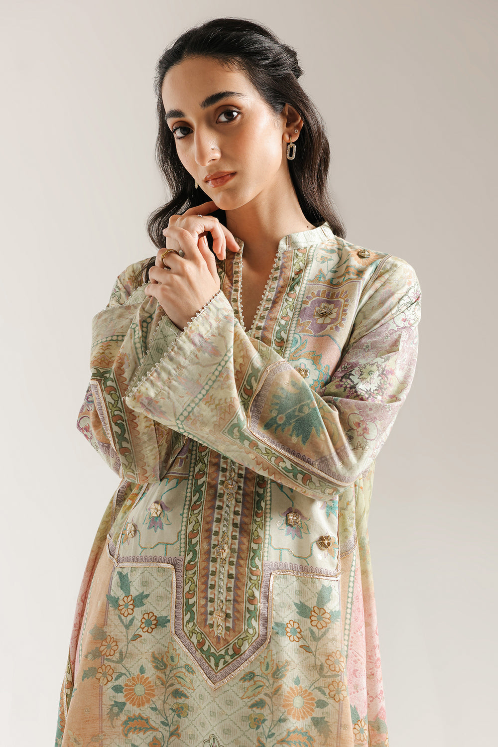 Ethnic | Rozana Collection 25 | Embroidered Dress 14A - Official Ethnic stockist in UK - Sakeena London