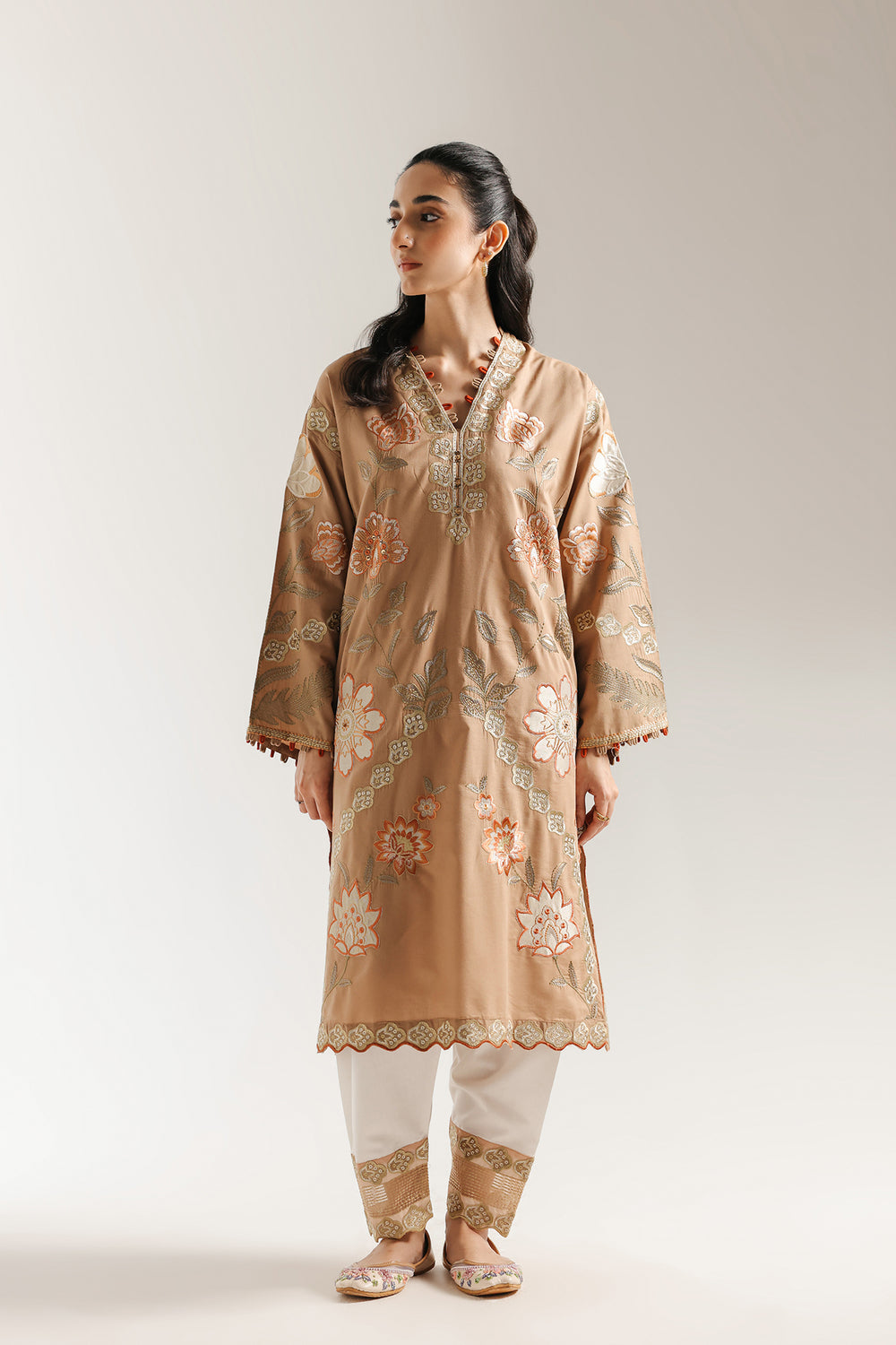 Ethnic | Rozana Collection 25 | Embroidered Dress 12A - Official Ethnic stockist in UK - Sakeena London