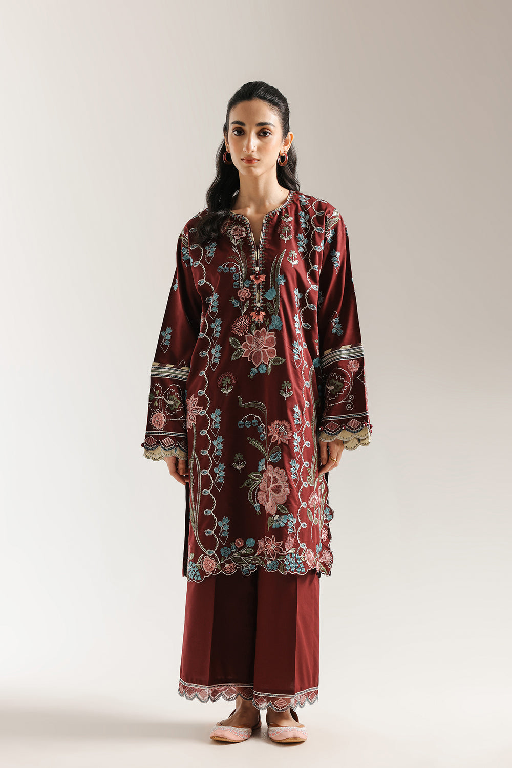 Ethnic | Rozana Collection 25 | Embroidered Dress 11A - Official Ethnic stockist in UK - Sakeena London