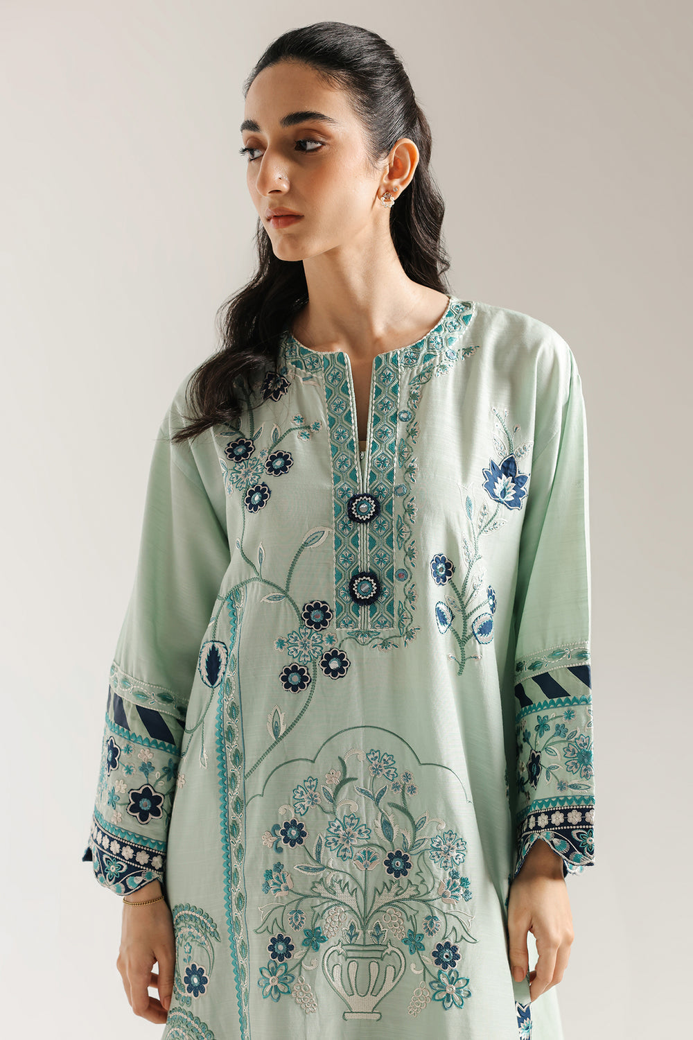 Ethnic | Rozana Collection 25 | Embroidered Dress 24A - Official Ethnic stockist in UK - Sakeena London