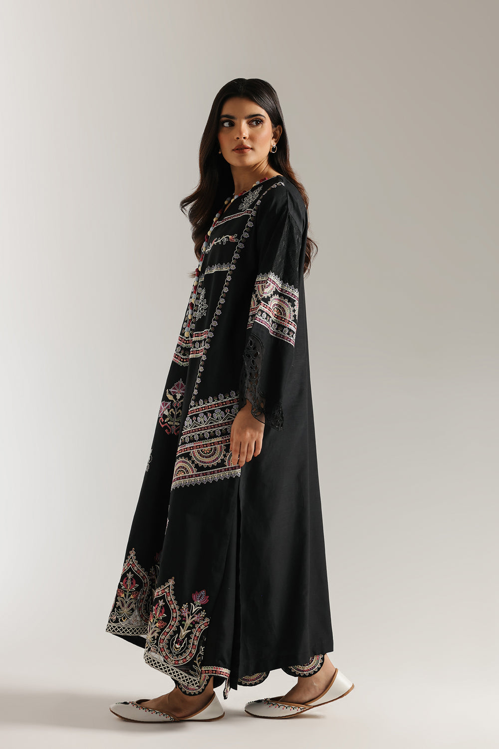 Ethnic | Rozana Collection 25 | Embroidered Dress 18A - Official Ethnic stockist in UK - Sakeena London