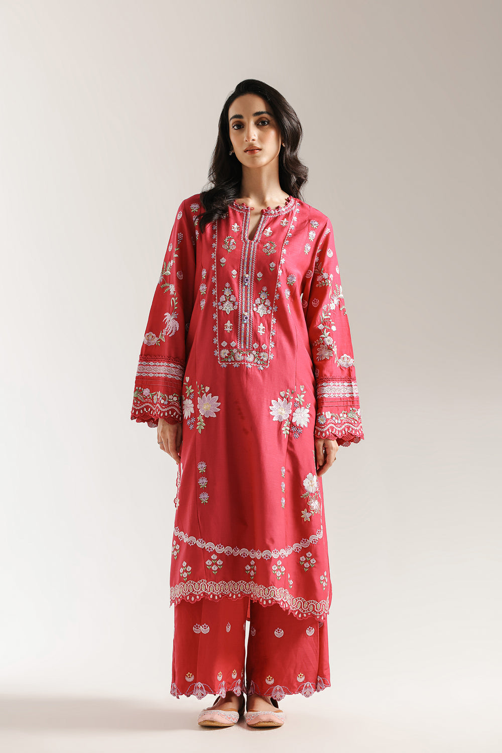 Ethnic | Rozana Collection 25 | Embroidered Dress 08A - Official Ethnic stockist in UK - Sakeena London