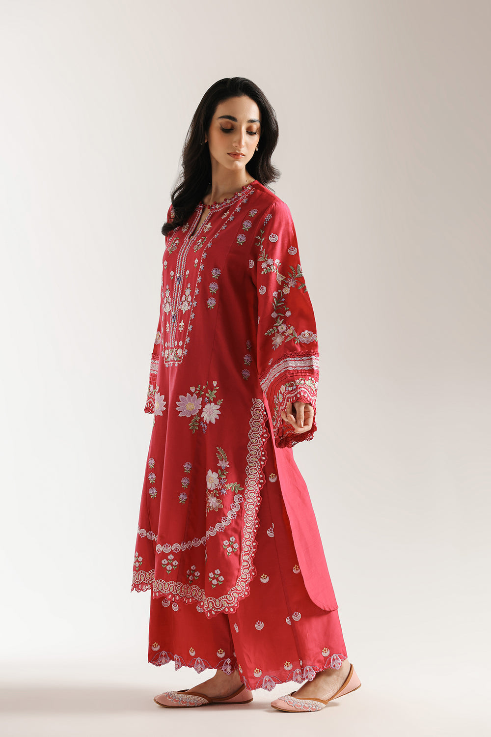 Ethnic | Rozana Collection 25 | Embroidered Dress 08A - Official Ethnic stockist in UK - Sakeena London