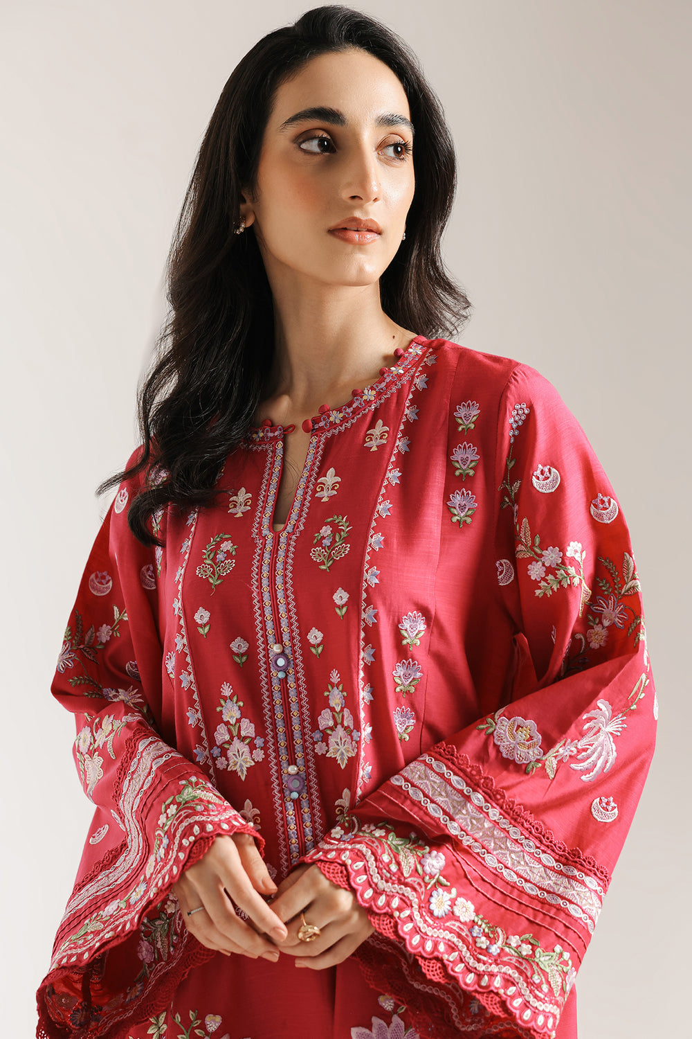 Ethnic | Rozana Collection 25 | Embroidered Dress 08A - Official Ethnic stockist in UK - Sakeena London