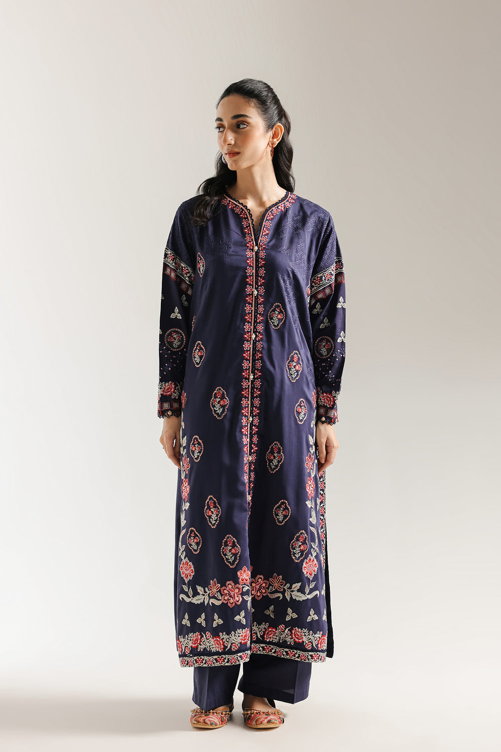 Ethnic | Rozana Collection 25 | Embroidered Dress 05A - Official Ethnic stockist in UK - Sakeena London