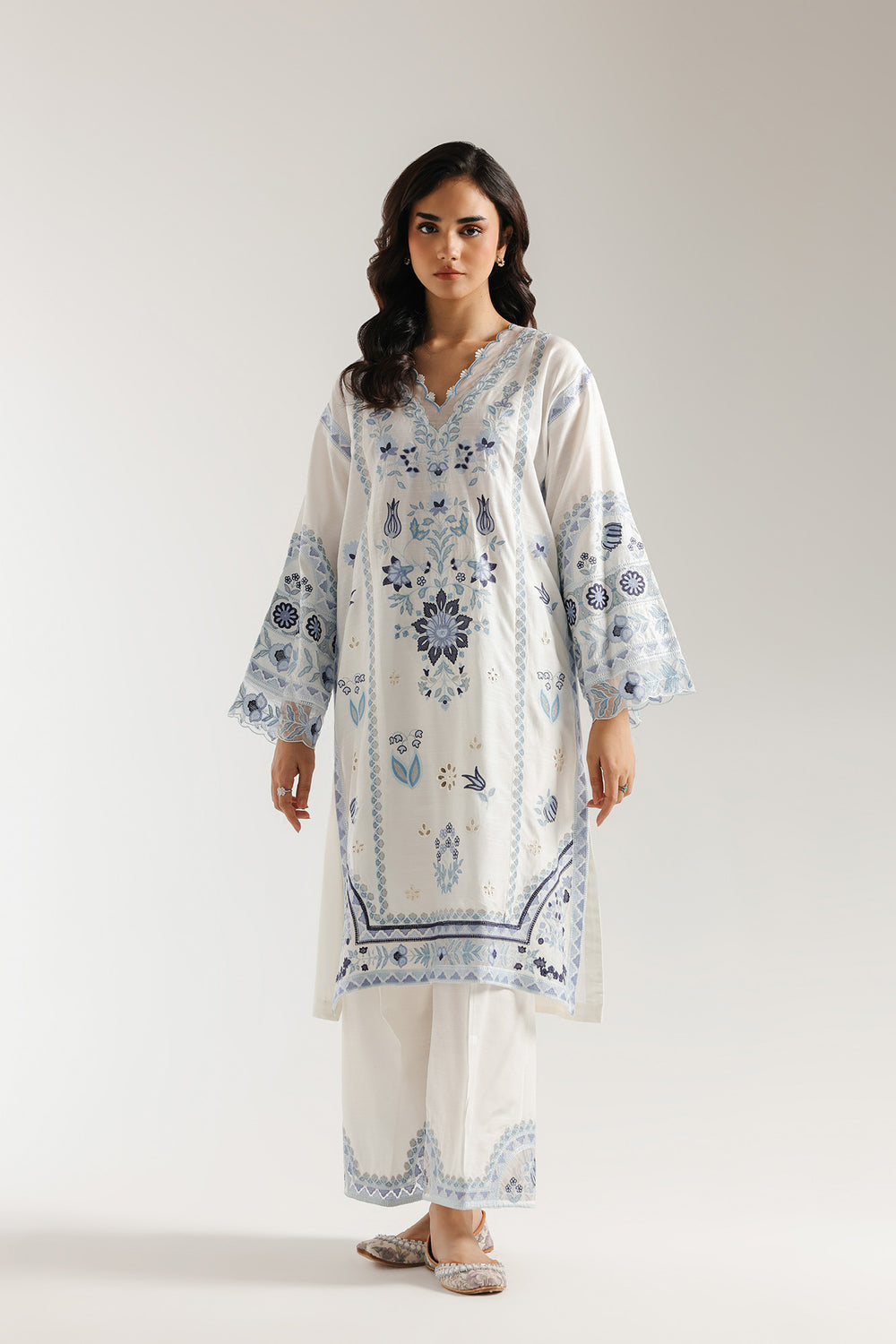 Ethnic | Rozana Collection 25 | Embroidered Dress 17A - Official Ethnic stockist in UK - Sakeena London