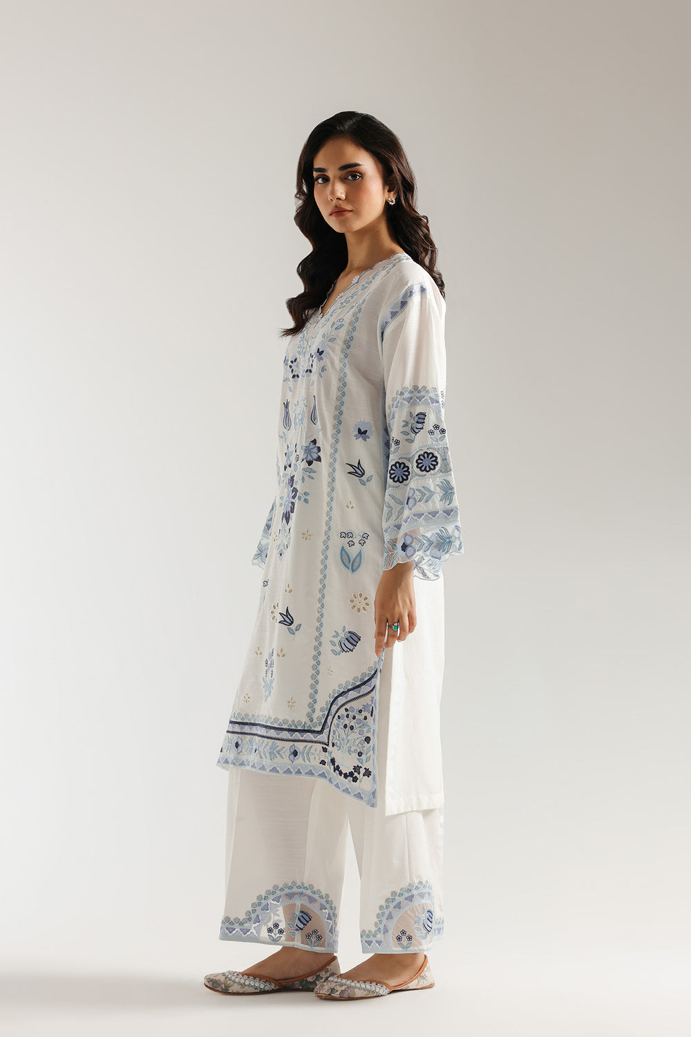 Ethnic | Rozana Collection 25 | Embroidered Dress 17A - Official Ethnic stockist in UK - Sakeena London