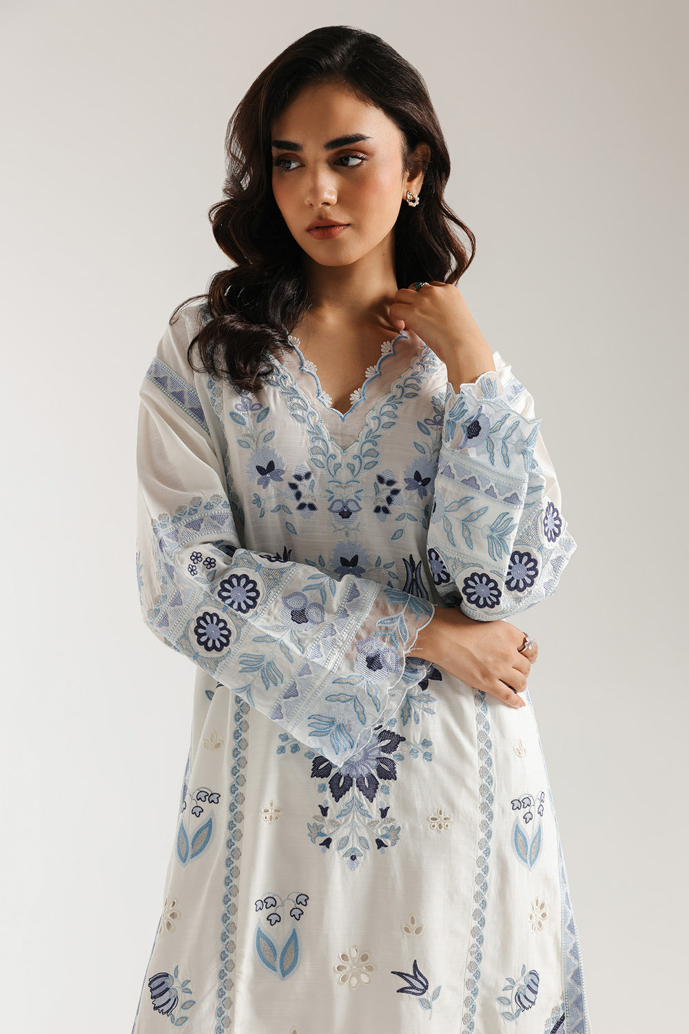 Ethnic | Rozana Collection 25 | Embroidered Dress 17A - Official Ethnic stockist in UK - Sakeena London