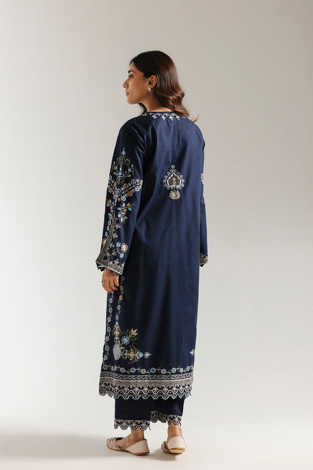 Ethnic | Rozana Collection 25 | Embroidered Dress 09A - Official Ethnic stockist in UK - Sakeena London