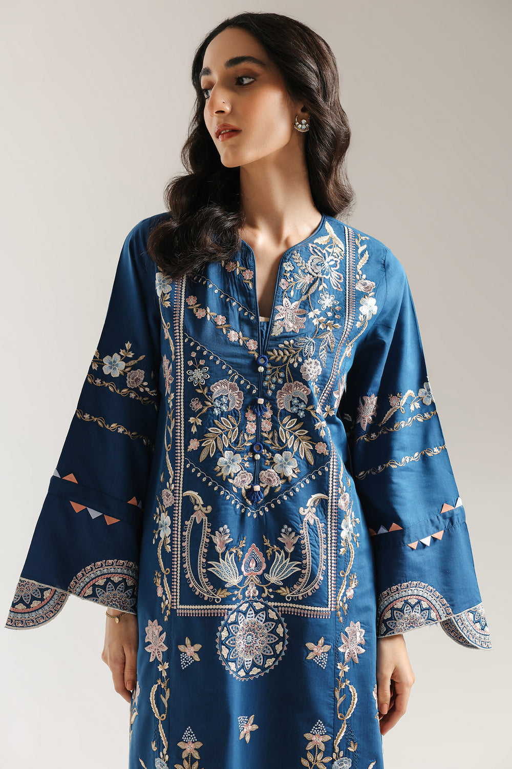 Ethnic | Rozana Collection 25 | Embroidered Dress 04A - Official Ethnic stockist in UK - Sakeena London