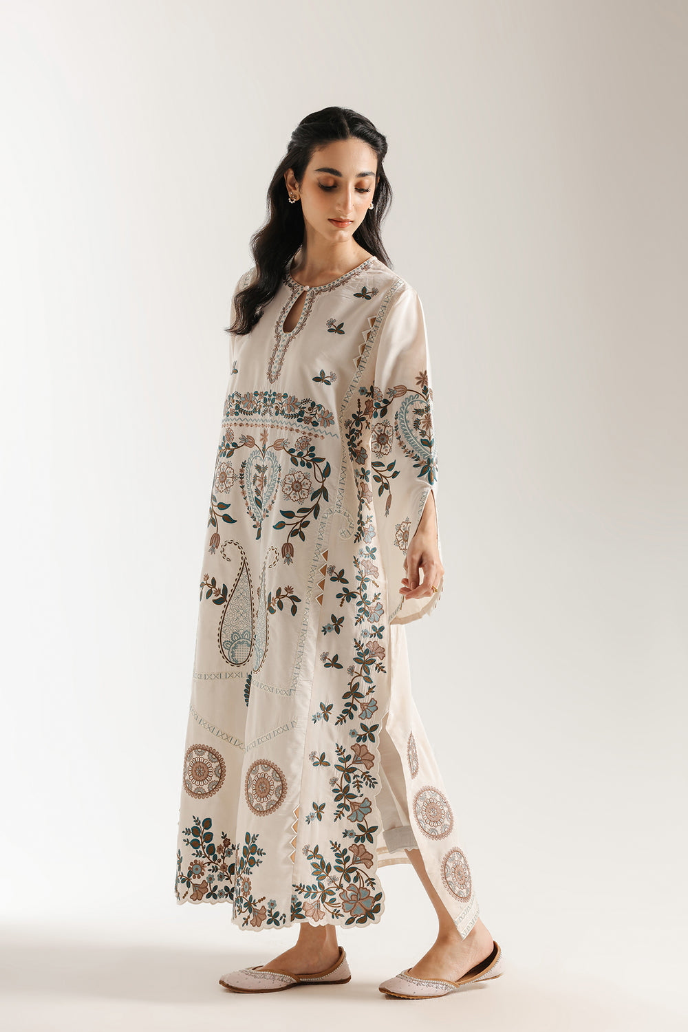 Ethnic | Rozana Collection 25 | Embroidered Dress 02A - Official Ethnic stockist in UK - Sakeena London