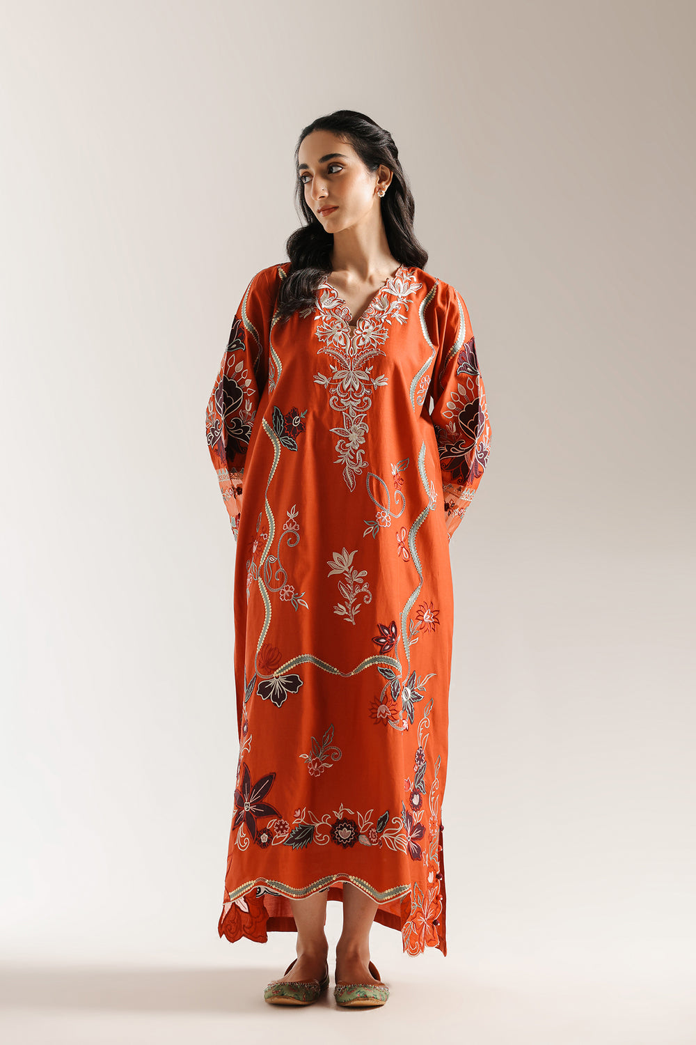 Ethnic | Rozana Collection 25 | Embroidered Dress 01A - Official Ethnic stockist in UK - Sakeena London