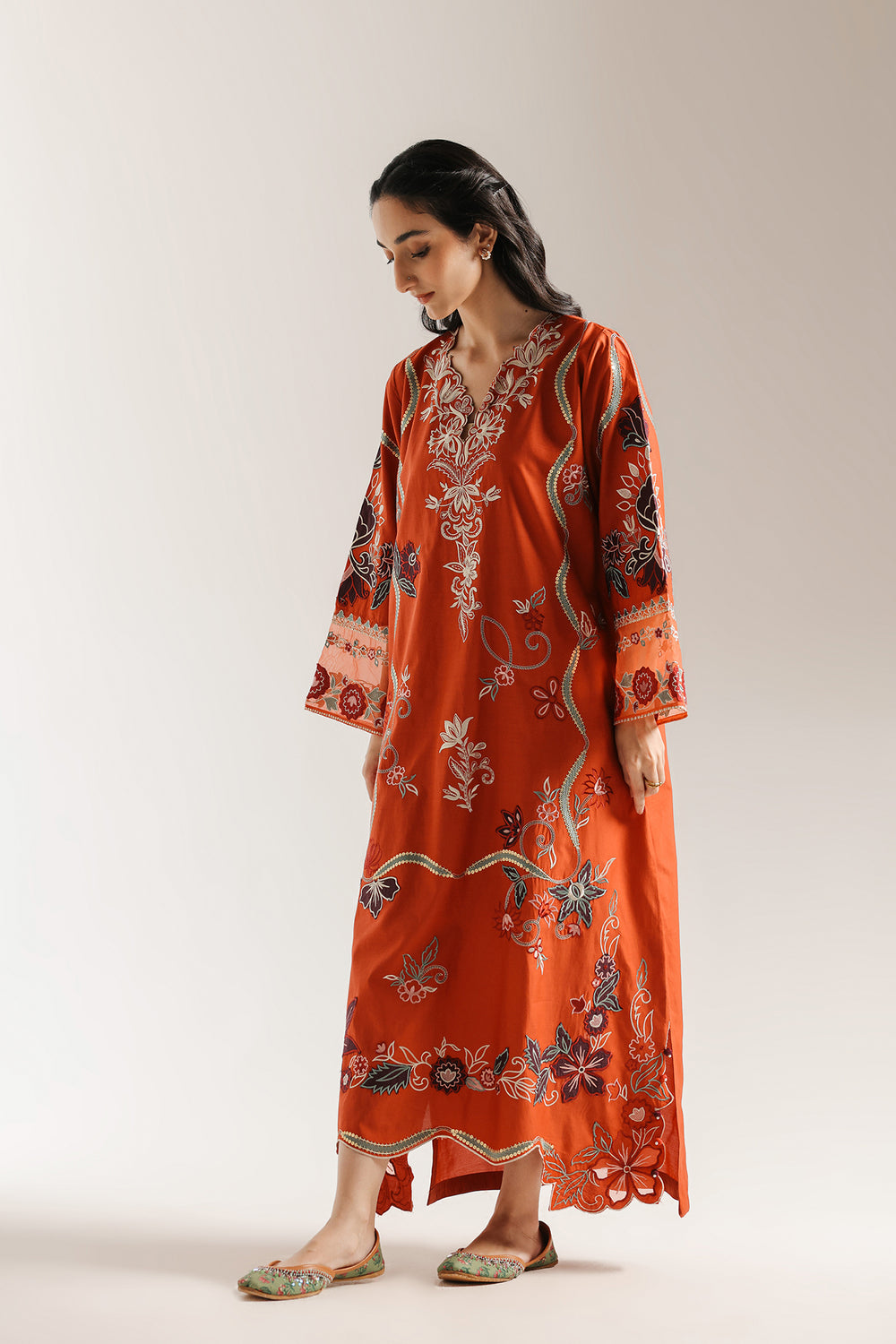 Ethnic | Rozana Collection 25 | Embroidered Dress 01A - Official Ethnic stockist in UK - Sakeena London