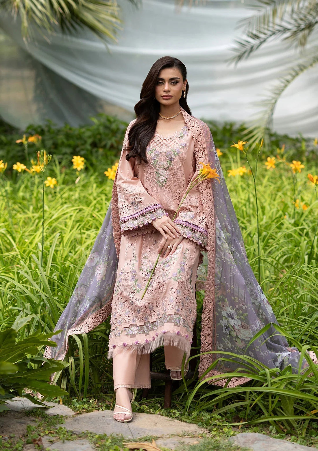 Elaf Premium | Luxury Lawn 26 | ELQ-6A BLUSHING ROSE