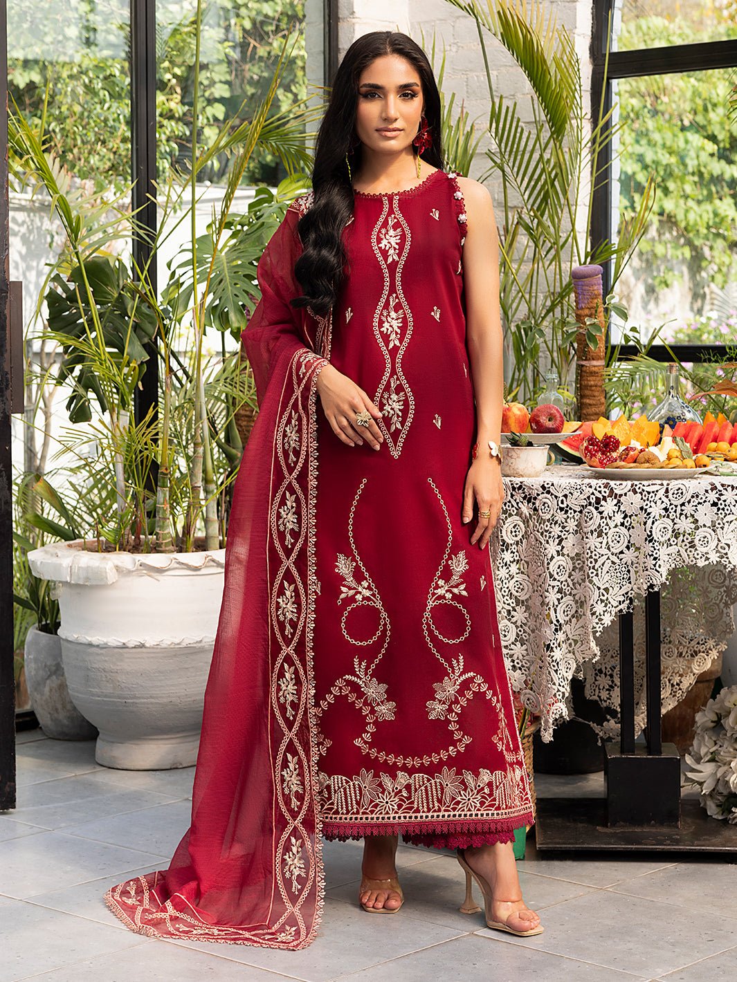 Izel | Meadow Muse Embroidered Lawn 25 | EVARA - Official Izel stockist in UK - Sakeena London