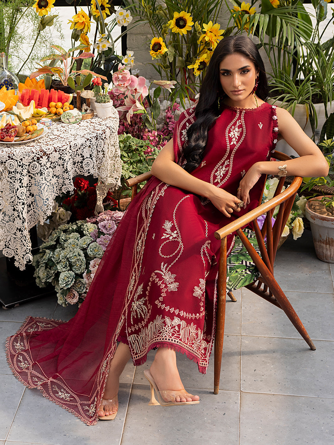 Izel | Meadow Muse Embroidered Lawn 25 | EVARA - Official Izel stockist in UK - Sakeena London