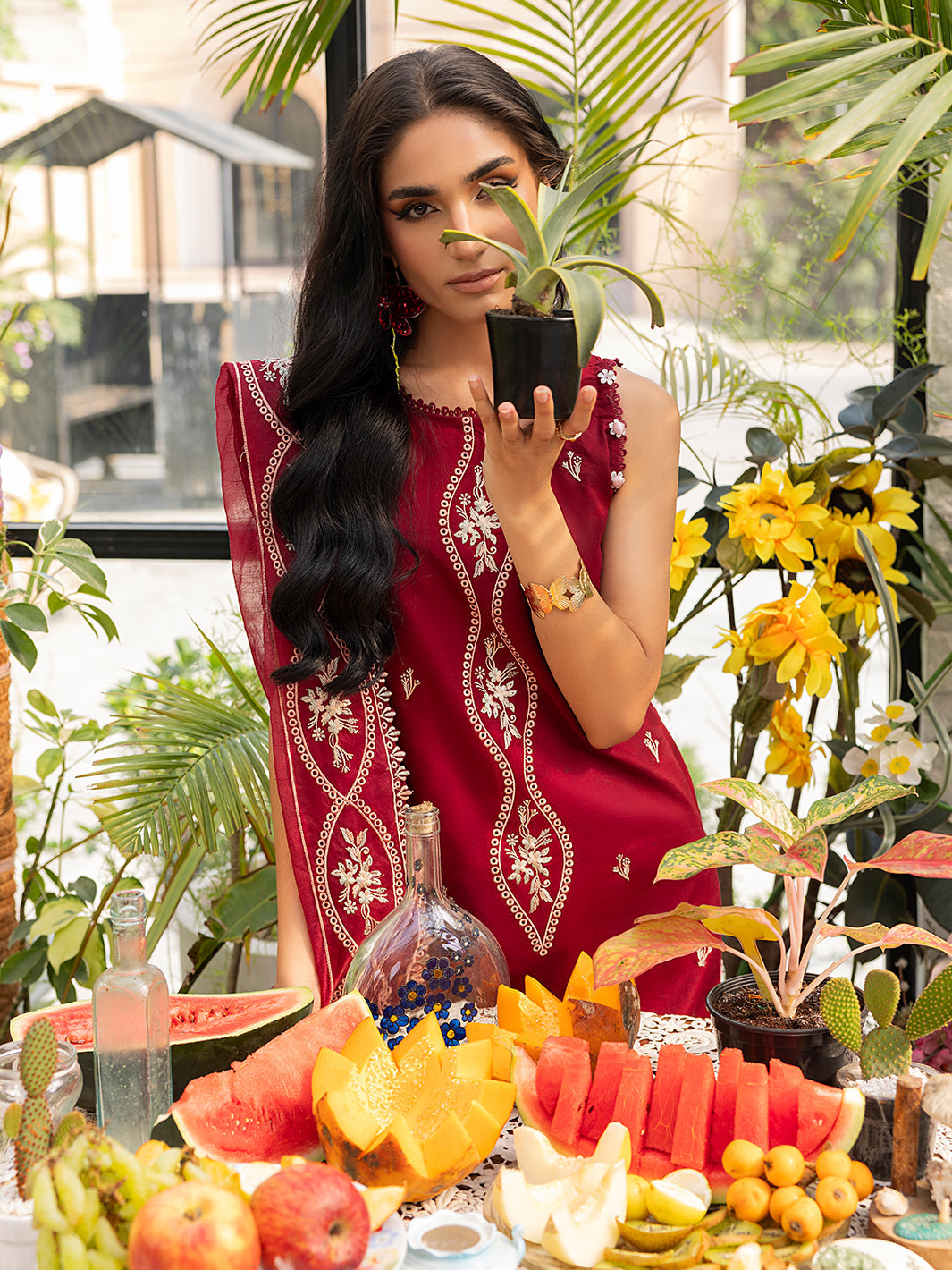 Izel | Meadow Muse Embroidered Lawn 25 | EVARA - Official Izel stockist in UK - Sakeena London