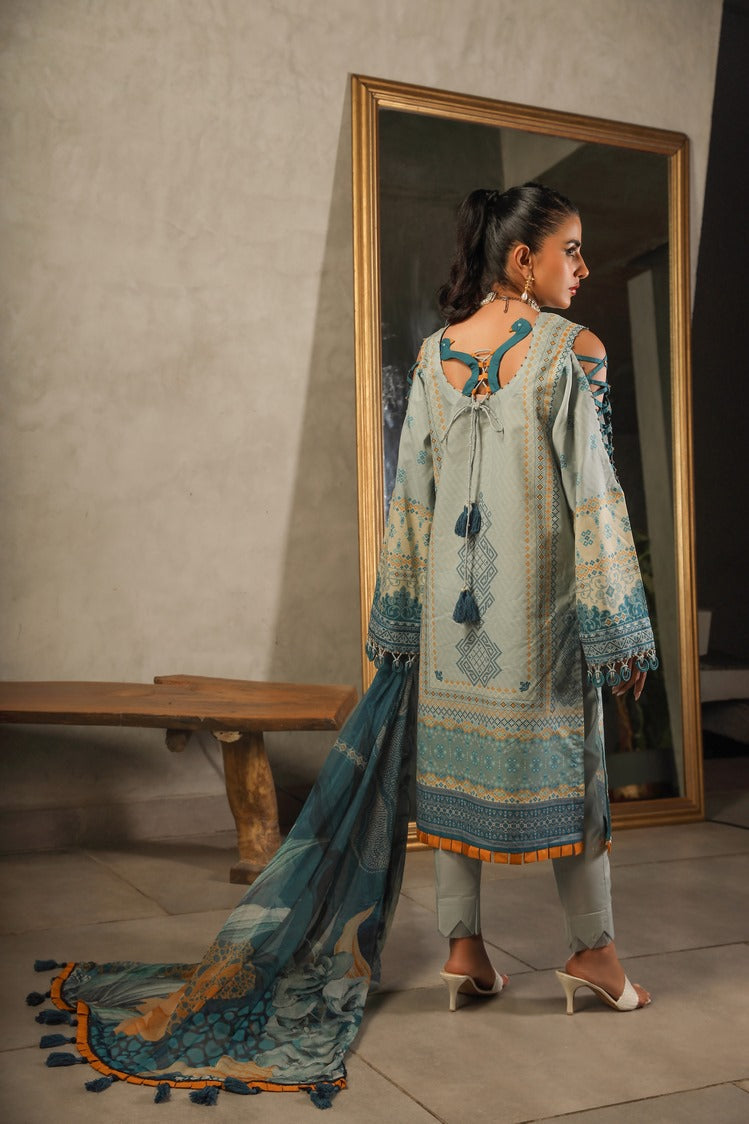 Ellena | Printed Lawn Collection | D08 - Official Ellena stockist in UK - Sakeena London
