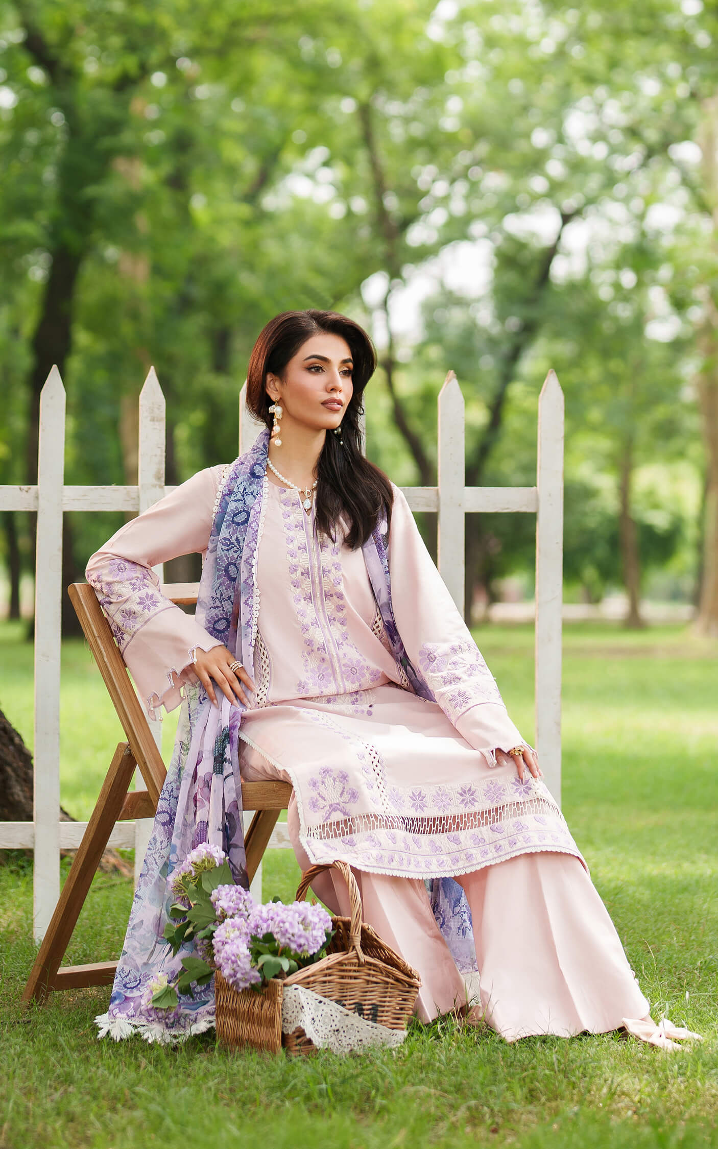 Asifa and Nabeel | Eden Cambric 25 | Elysian Petals ECU25-08 - Official Asifa and Nabeel stockist in UK - Sakeena London