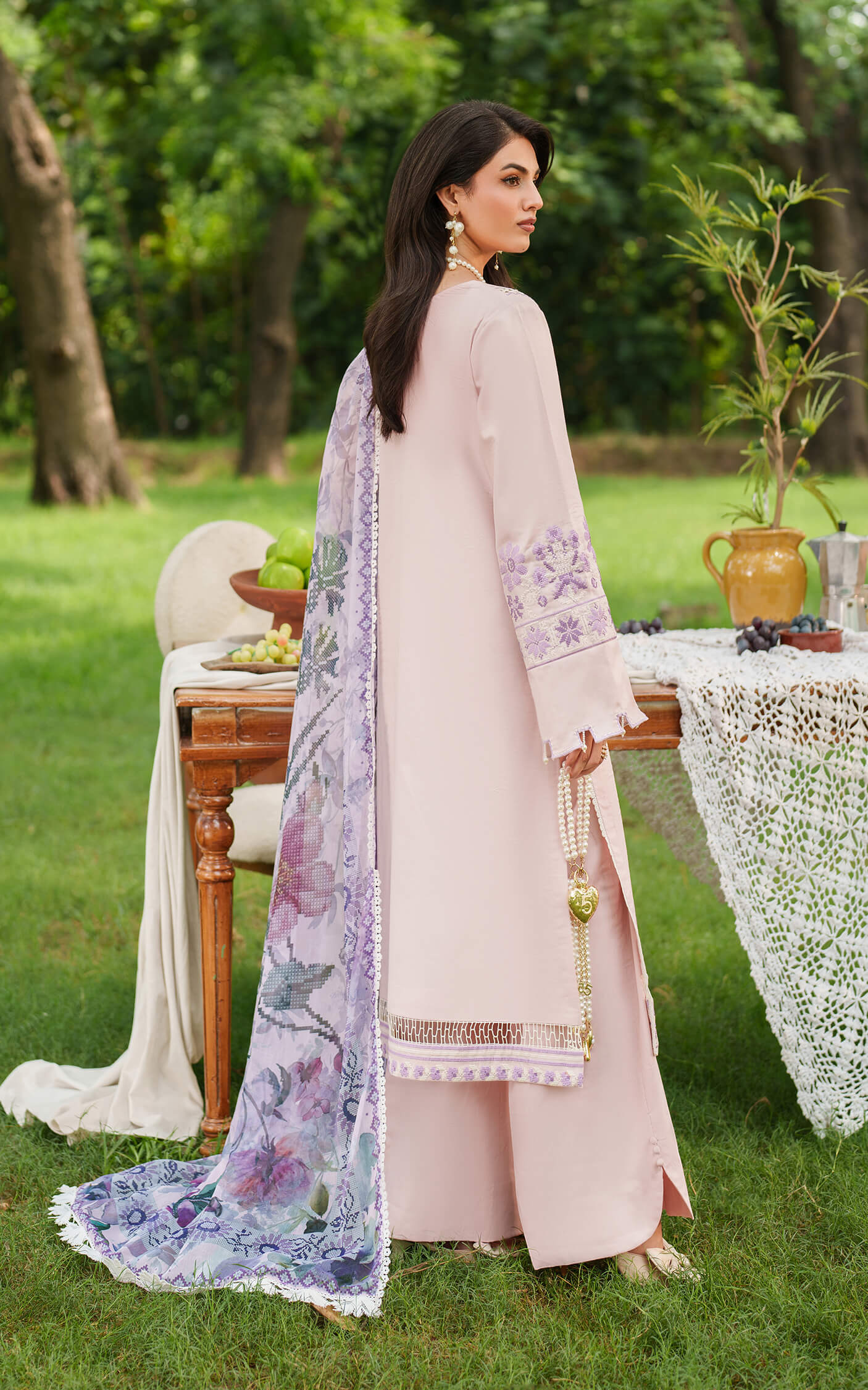Asifa and Nabeel | Eden Cambric 25 | Elysian Petals ECU25-08 - Official Asifa and Nabeel stockist in UK - Sakeena London