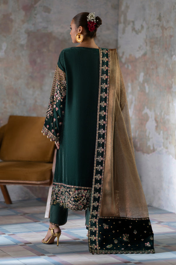 Emaan Adeel | Saanjh Velvet Collection 24 | Nisha - Official Emaan Adeel stockist in UK - Sakeena London