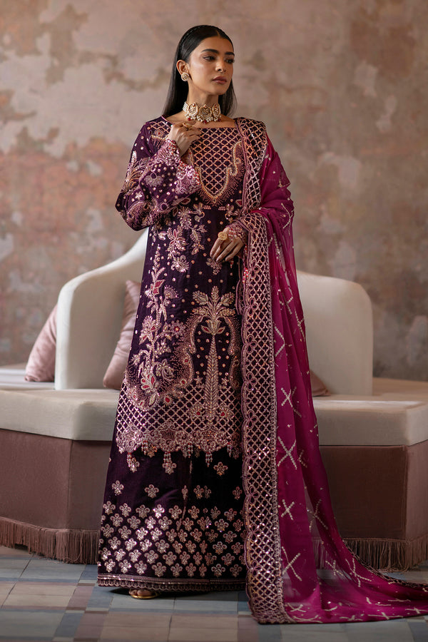 Emaan Adeel | Saanjh Velvet Collection 24 | Anika - Official Emaan Adeel stockist in UK - Sakeena London