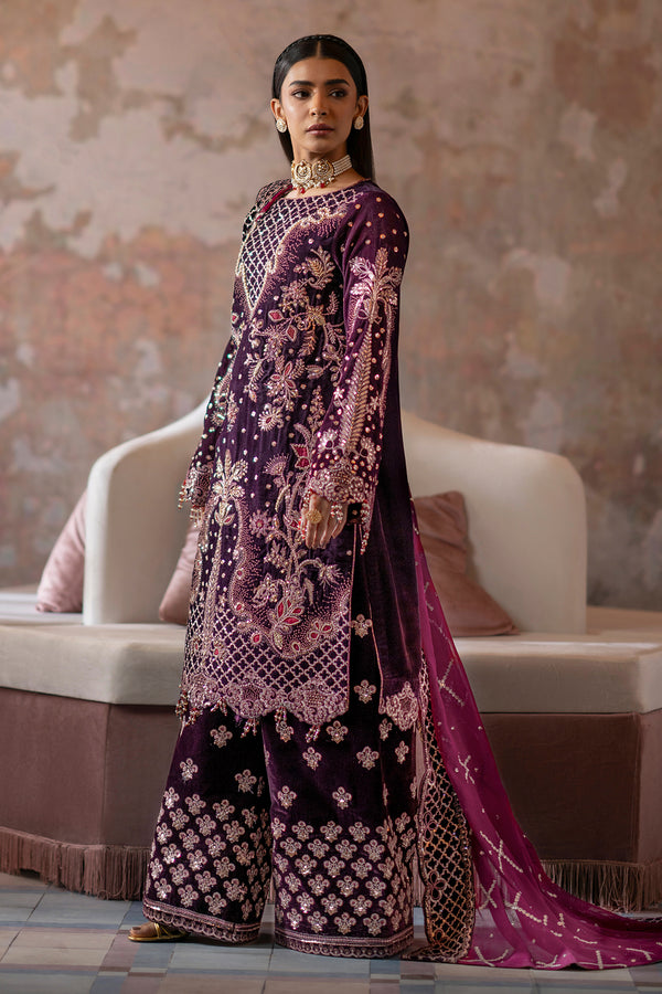 Emaan Adeel | Saanjh Velvet Collection 24 | Anika - Official Emaan Adeel stockist in UK - Sakeena London