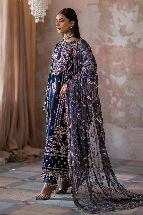 Emaan Adeel | Saanjh Velvet Collection 24 | Roshni - Official Emaan Adeel stockist in UK - Sakeena London