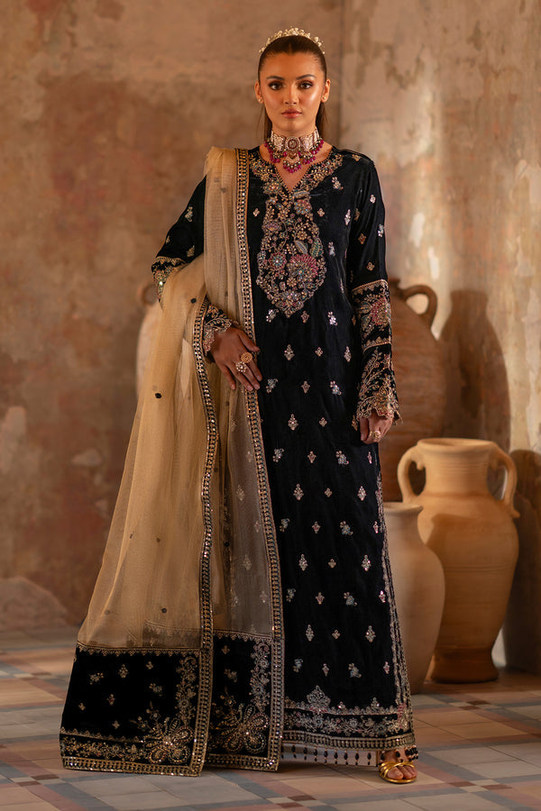 Emaan Adeel | Saanjh Velvet Collection 24 | Ishaan - Official Emaan Adeel stockist in UK - Sakeena London