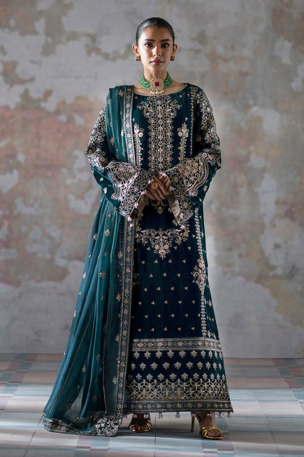 Emaan Adeel | Saanjh Velvet Collection 24 | Meher - Official Emaan Adeel stockist in UK - Sakeena London