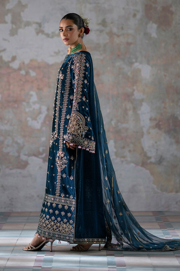 Emaan Adeel | Saanjh Velvet Collection 24 | Meher - Official Emaan Adeel stockist in UK - Sakeena London