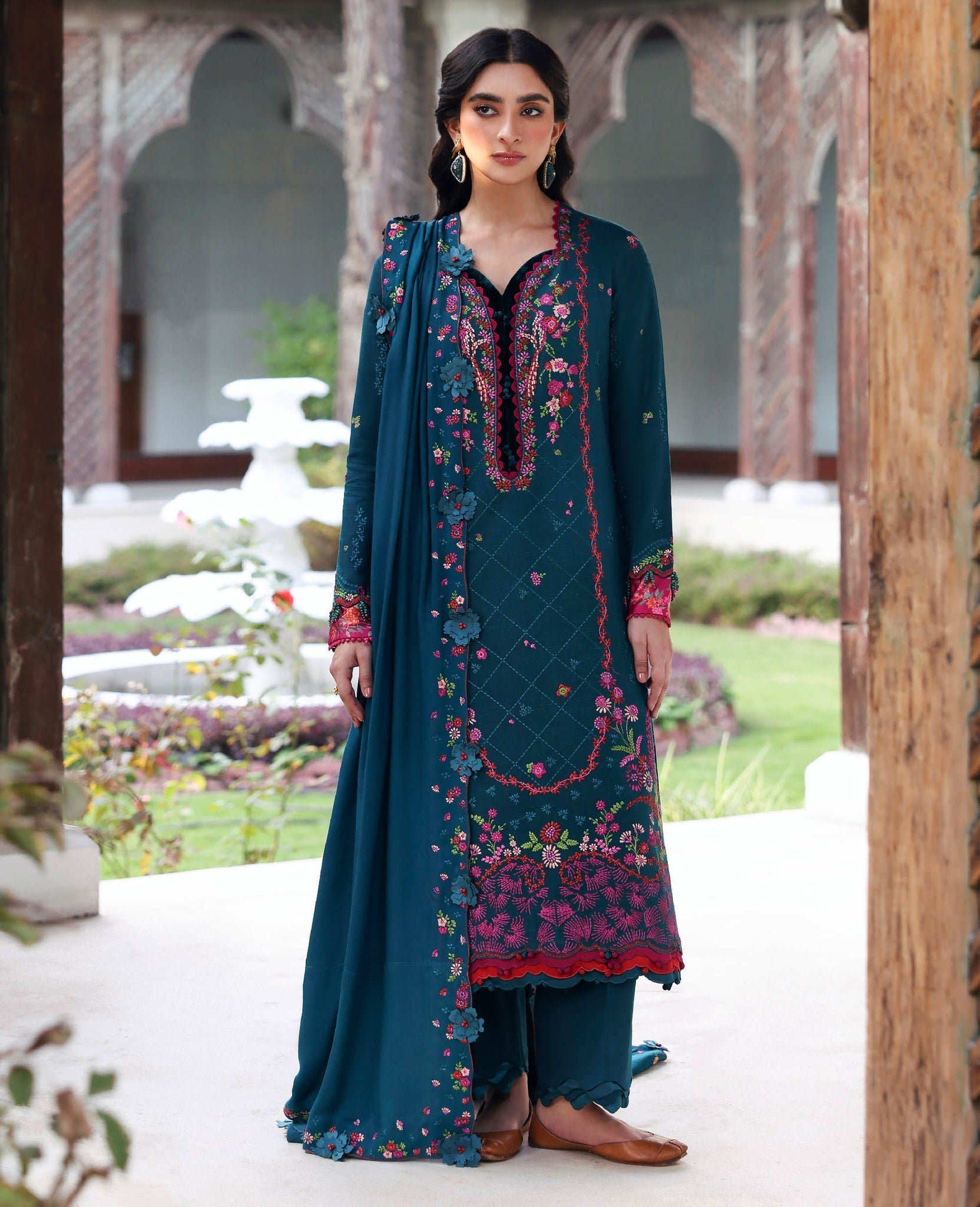 Republic Womenswear | Amaris Luxury Shawl 25 | Evania - Official Republic Womenswear stockist in UK - Sakeena London