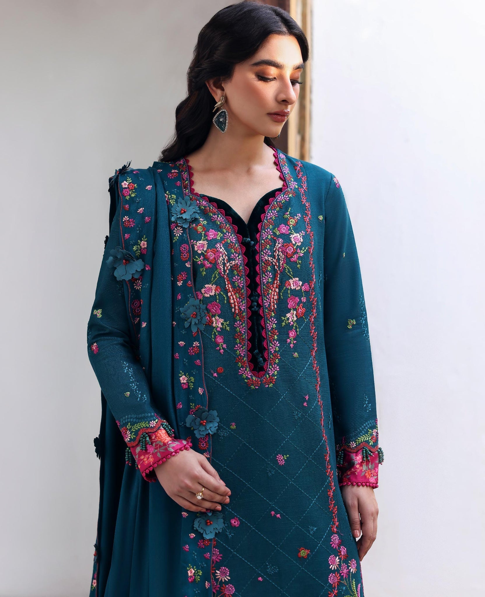 Republic Womenswear | Amaris Luxury Shawl 25 | Evania - Official Republic Womenswear stockist in UK - Sakeena London