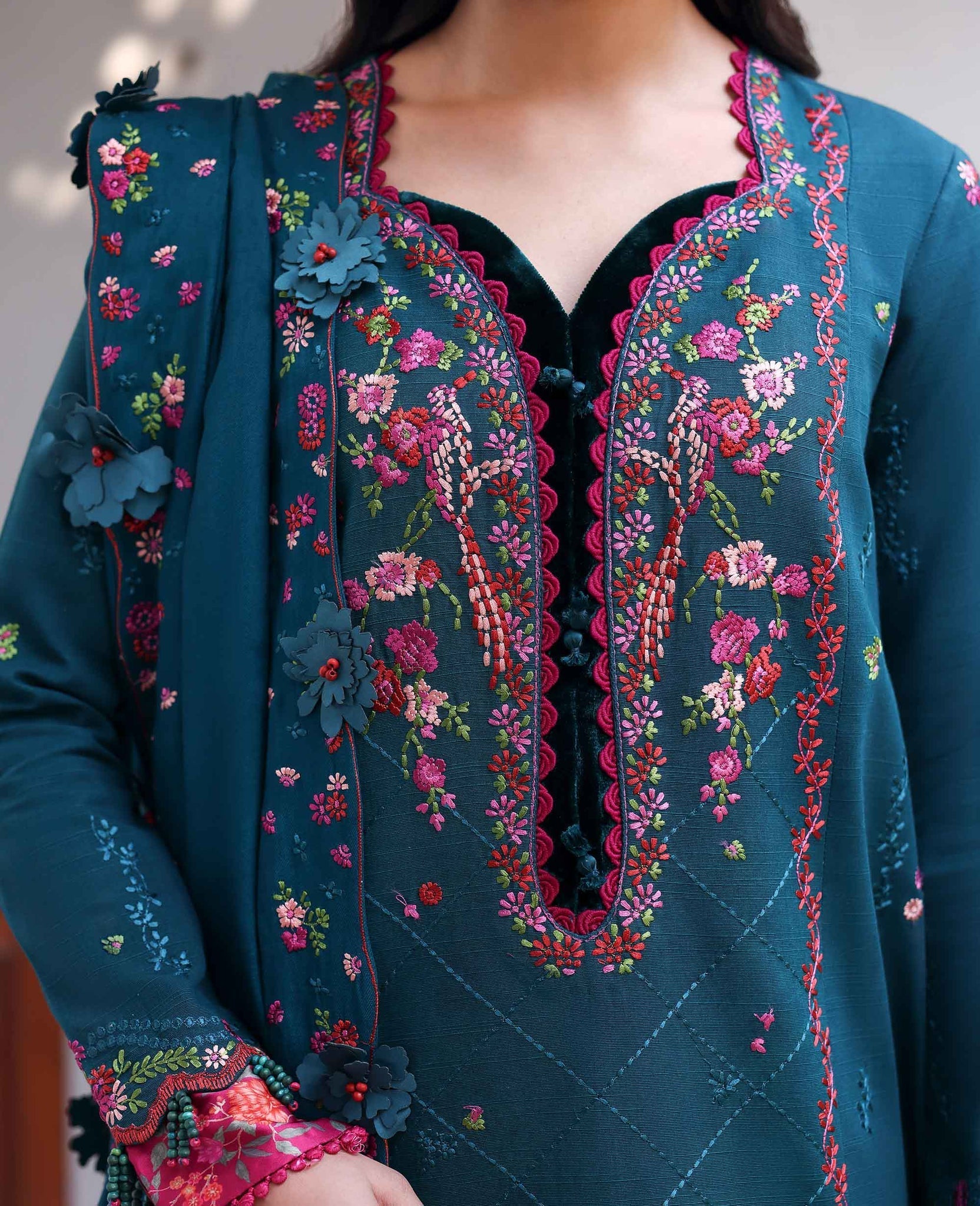 Republic Womenswear | Amaris Luxury Shawl 25 | Evania - Official Republic Womenswear stockist in UK - Sakeena London